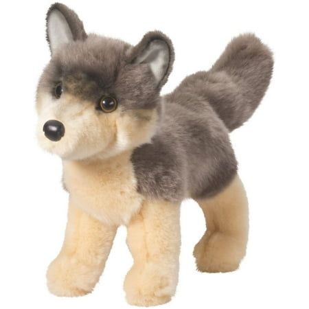 Surface Washable / When it comes to a night of frolicking beneath a luminous full moon, Dancer the wolf stuffed animal knows how to have the most fun! With an alert, stand up pose she is ready to play and pounce. Her face features smokey airbrushed detailing while amber colored eyes bring a lifelike glow to her expression. Cuddly grey and tan faux fur makes Dancers plush coat soft to the touch and springy polyester fill means shes a delight to squeeze and snuggle. This playful wolfs eyes sparkle with mischief and her nimble paws are ready to dance, so bring this pretty plush wolf along on all your woodland escapades! Shell show you the best the forest has to offer! Size: S.  Color: Multicolor. Wolf Stuffed Animal, Animals Crafts, Wolf Plush, Pet Party, Realistic Stuffed Animals, Stuff Animals, Wolf Stuff, Monkey Stuffed Animal, Plush Coat