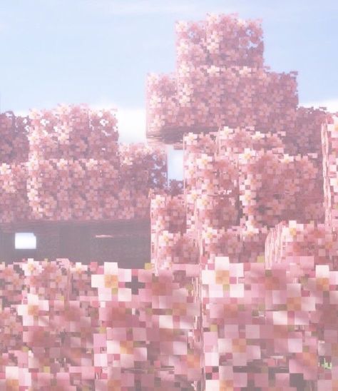 not my picture Biomes O Plenty, Cute Minecraft House, Build Cute, Mc Aesthetic, Minecraft Flowers, Minecraft App, Cute Minecraft, Minecraft Decoration, Blossom House