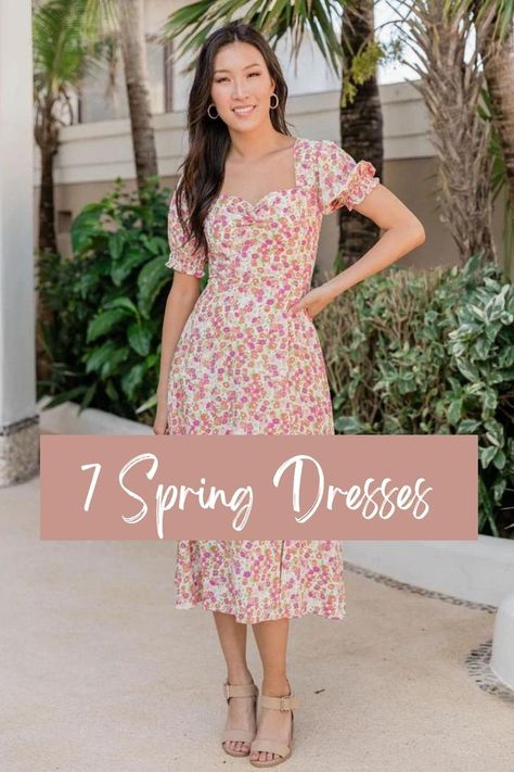 Springtime Dresses, Spring Dresses For Women, Pretty Spring Dresses, Dresses For Spring, Spring Styles, Spring Floral Dress, Easter Dress, Cute Spring, Spring Trends