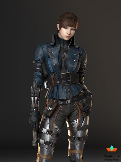 ArtStation - cross fire female characters, byoungkang kwon Cross Fire, Futuristic Clothing, Female Armor, Female Character Concept, Star Wars Rpg, Model Sheet, Cyberpunk Character, Art Manga, Main Game