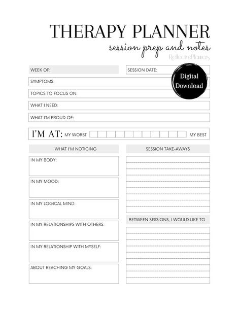 Session Planner Therapy Counseling, Prepare for Therapy Session, Counseling Session Planner, Printable Therapy Preparation, Counseling Plans (Instant Download) - Etsy Therapy Preparation, Trackers Ideas, Therapy Topics, Therapy Planner, Counselling Session, Counseling Session, Counseling Techniques, Mental Health Activities, Health Activities