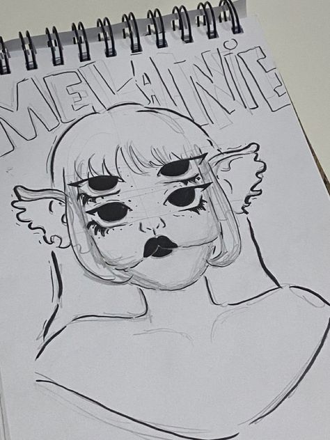 How To Draw Melanie Martinez Easy, Melanie Martinez Sketch Easy, Drawing Ideas Melanie Martinez, Melanie Martinez Drawings Portals, How To Draw Melanie Martinez, Melanie Martinez Drawings Easy, Melanie Martinez Doodles, Melanie Martinez Drawing Sketch, Melanie Martinez Sketch