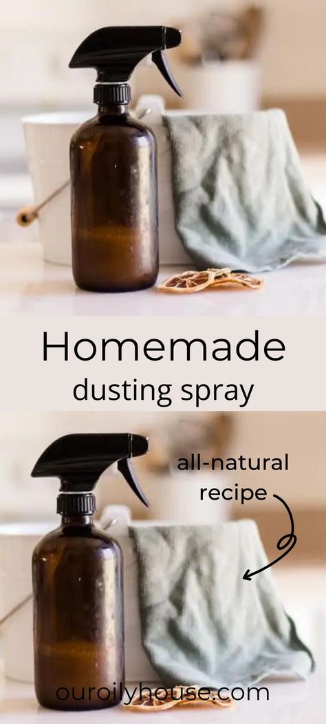 Homemade Dusting Spray, Natural House Cleaners, Diy Cleaning Spray, Natural Cleaning Products Diy, Dusting Spray, Homemade Cleaning Supplies, Natural Cleaning Recipes, Diy Cleaning Solution, Homemade Cleaning Solutions