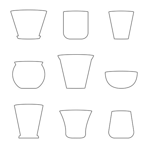 Printable Flower Pot Templates Plant Template Free Printable, Plant Pot Template Free Printable, Flower Pot Stencil, Printable Flower Pot Template, Flower Pot Template Free Printable, Flower Pot Template, Vase Template, Flower Pot Drawing, Flowers Paper Craft