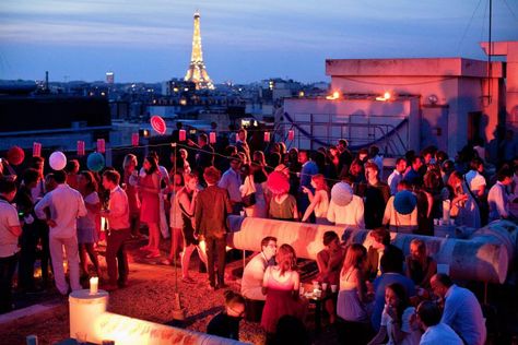 The Clandestine Paris Party Planners with a taste for the Abandoned | Messy Nessy Chic Paris New Years Eve, Paris People, Paris Tourism, Welcome To Paris, Night Paris, Paris Rooftops, Dublin Ireland Travel, Night Parties, Rooftop Party