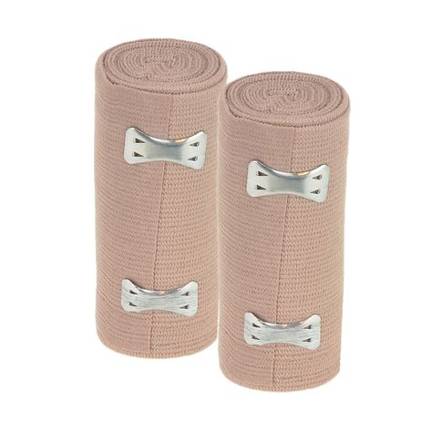 PRICES MAY VARY. Dealmed Compression Bandages with Clip Closure | Stretch Elastic Wraps for Foot, Ankle, Knee, Leg, Arm & Body, Muscle Sprains, Sports Injury, Edema & Wound Care (4 Inch Pack of 2) 2 Elastic Bandages: The Dealmed Elastic Bandages with fasteners make wound care completely hassle free. They are ideal for personal and professional pain relief, muscle support, wound care, and sports injury recovery. Reliable Quality: The 2 polyester and cotton medical elastic bandages measure 4" wide Knee Bandage, Injury Recovery, Wound Care, Sports Injury, Pain Relief, Travel Bag, 4 Inch, Medical, Elastic