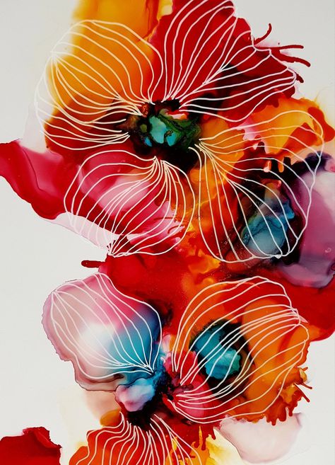 Alcohol Ink Art, Colourful Art - JulieMarieDesign Ink Art Ideas, Crown Painting, Alcohol Ink Crafts, Ink Crafts, Kunst Inspiration, 수채화 그림, Alcohol Ink Painting, Alcohol Ink Art, Art Et Illustration