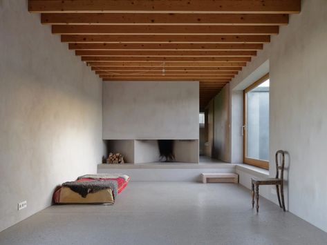 Tham Videgård, Atrium House, Minimal Interior Design, Patio Interior, Concrete Design, Residential House, Minimalism Interior, Meditation Room, Wooden House