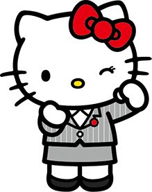 Hello Kitty Suit, School Hello Kitty, Hello Kitty Office, Hello Kitty Vans, School Book Covers, Hello Kitty Dress, Kitty Drawing, Hello Kitty Drawing, Hello Kitty Art