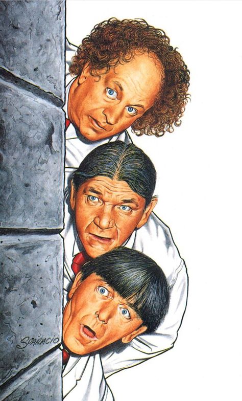 3 Stooges, Caricature Art, Caricature Sketch, The Stooges, Three Stooges, The Three Stooges, Funny Caricatures, Caricature Artist, Celebrity Caricatures