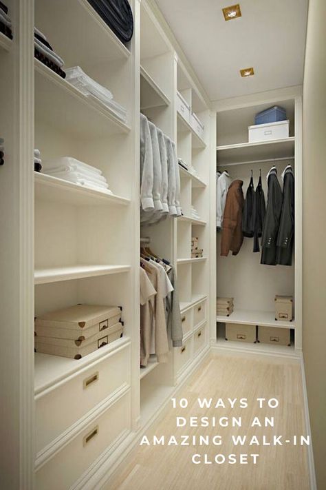 Small Master Closet, Small Closet Organization Bedroom, Walk In Closet Small, Closet Small Bedroom, Walking Closet, Dream Closet Design, Walk In Closet Design, Closet Layout, Wardrobe Room