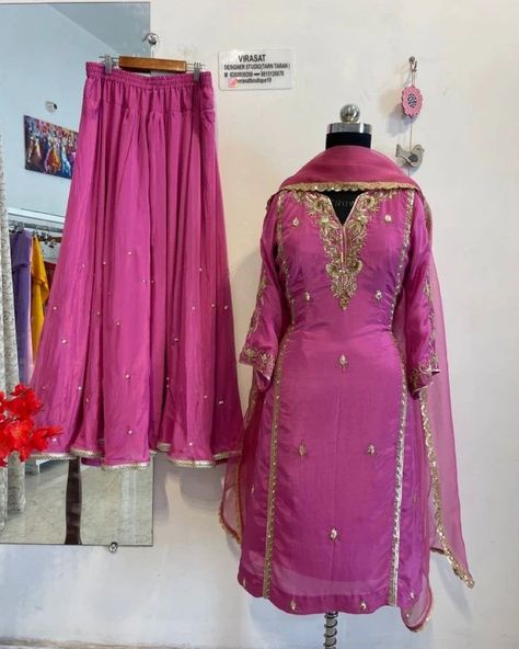 Simple and beautiful. . Customized in colour, style and size. . Shipping is worldwide. . Whatsapp: +92 303718869 Suit Work Design, Haldi Dress Ideas, Marriage Suit, Lace Designs On Suits, Layer Dresses, Punjabi Dresses, Childrens Fancy Dress, Haldi Dress, Bridal Suit