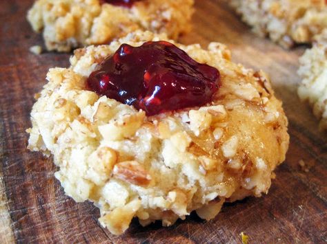 Bird’s Nest Cookies (Thumbprint or Thimble Cookies) | A Hint of Honey Birdsnest Cookies, Thimble Cookies, Jam Thumbprints, Cookies Thumbprint, Birds Nest Cookies, Homemade Strawberry Jam, Thumbprint Cookies, Xmas Cookies, Birds Nest