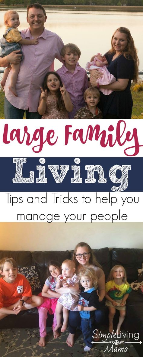 Large family living - Tips and tricks to help you manage your people Kitchen For Large Family, Organization For Big Families, Large Family Small House Organizations, Large Family Home Ideas, Small House Large Family, Large Family Small House, Big Family Organization, Large Family Organization, Large Family Living