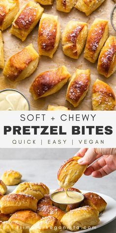 Buttery Soft Pretzel Bites, Easy Vegan Snack Recipes, Homemade Pretzel Bites Easy, Buttery Pretzel Recipe, Salted Soft Pretzel, Easy Gluten Free Pretzel Bites, Homemade Soft Pretzels Instant Yeast, How To Make Soft Pretzels Easy, Healthy Pretzel Bites