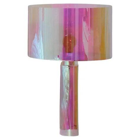 Miami Pink Table Lamp by Brajak Vitberg For Sale at 1stDibs | brajak vitberg miami pink lamp, brajak vitberg lamp, pink night lamp Hot Pink Furniture, Dichroic Film, Designing Process, Table Rose, Girl Apartment, Pink Lamp, Pink Furniture, Pink Table Lamp, Ljubljana Slovenia