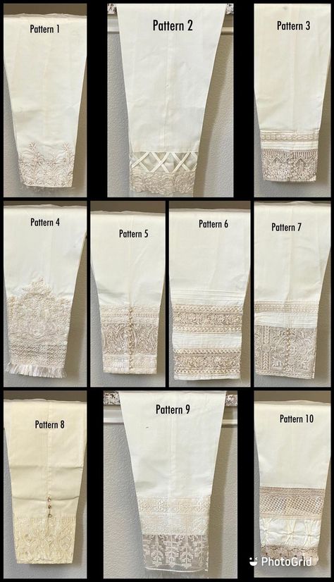 Pakistani Pants, Trouser Pants Pattern, Indian Pants, Lace Trousers, Stylish Pants Women, Women Trousers Design, Cotton Pants Women, Salwar Pants, Pants Cream