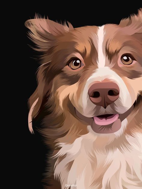 Dog Design Art, Pet Portraits Photography, Pet Portrait Paintings, Dog Portraits Painting, Dog Portraits Art, Puppy Portraits, L'art Du Portrait, Rasy Koni, Custom Pet Art