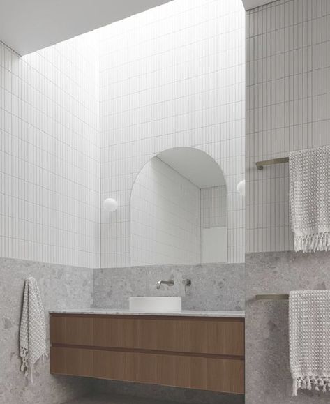 Apartment Bathroom Design, Tranquil Bathroom, Trendy Bathroom Tiles, Grey Bathroom Tiles, Shower Tiles, New Bathroom Ideas, Bathroom Design Inspiration, Local Market, Bathroom Inspiration Decor