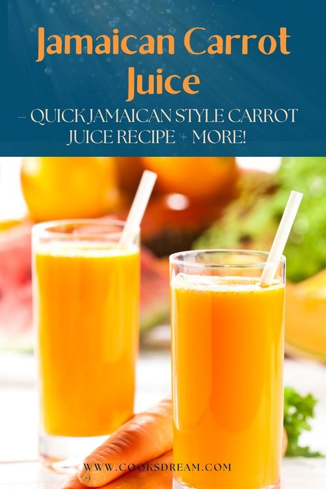 Whether it’s to honor granny’s recipe or to try something new, one of the best (and most nostalgic!) ways to relax on Sunday is by treating yourself to Jamaican carrot juice. Here’s how to make it! | What is Jamaican Carrot Juice? | What is in Jamaican Carrot Juice? | How to Make Carrot Juice Jamaican Style | #carrotjuice #jamaicancarrotjuice #drinks Jamaican Carrot Juice Recipe, Freezing Carrots, Healthy Juice Recipe, Carrot Juice Recipe, Carrot Desserts, Recipe Smoothie, Delicious Dips Recipes, Fresh Smoothies, Healthy Juice Recipes