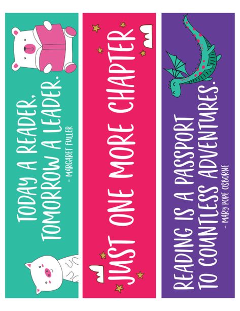 Bookmark For Students, Cute Bookmarks Printable, Reading Challenge For Kids, Reading For Kids, Book Puns, School Library Decor, Teacher Aide, Class Themes, Bookmarks For Kids