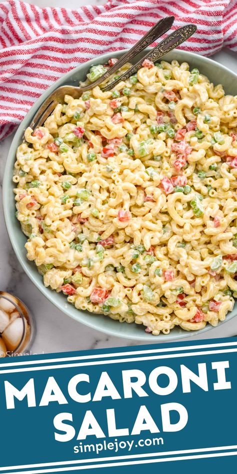 This Macaroni Salad recipe is the perfect side dish for get togethers. This is made with such simple ingredients and comes together in a snap! Beautiful Vegetables, Macaroni Salad Ingredients, Creamy Macaroni Salad, Creamy Pasta Salad, Easy Macaroni Salad, Spring Recipes Dinner, Parties Food, Slow Cooker Casserole, Best Macaroni Salad