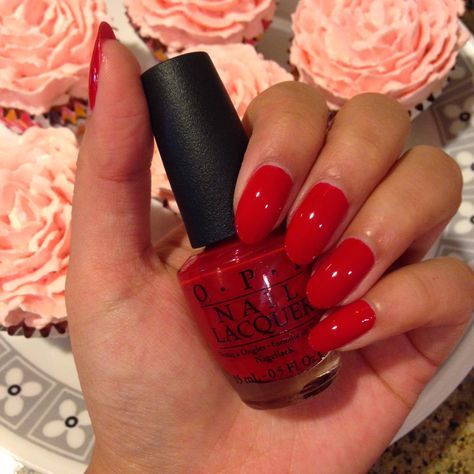 Red Hot Rio Opi Gel, Red Nails Opi Gel, Opi Gel Red Colors, Opi Red Colors, Red Hot Nails, Bright Red Orange Nails, Opi Red Nails, Opi Red Nail Polish Shades, Opi Red Hot Rio