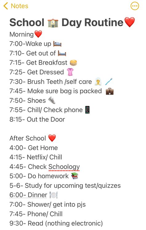 This is my schedule for my school day. I wake up at 7 and go to sleep at 8. Glow Up Schedule School, Study Timetable For School Days, 7 To 8 Morning Routine, Week Day Schedule, Back To School Schedule For Teens, School Wake Up Routine, School Routine 7 Am, Wake Up At 7 Am Routine, Times To Wake Up For School