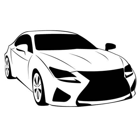 LEXUS RC F Cartoon Car Drawing, Car Drawing, Car Vector, Mustang Convertible, Lexus Cars, Kid Friendly Travel Destinations, Kid Friendly Trips, Car Graphics, Car Illustration