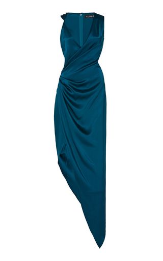 M'O Exclusive Protea Belted Wrap-Effect Silk-Blend Midi Dress by Silvia Tcherassi | Moda Operandi Drape Gown, Column Dress, Rock Chic, Silk Gown, Luxury Vintage, Fancy Dresses, Moda Operandi, Maxi Dresses, Classy Outfits