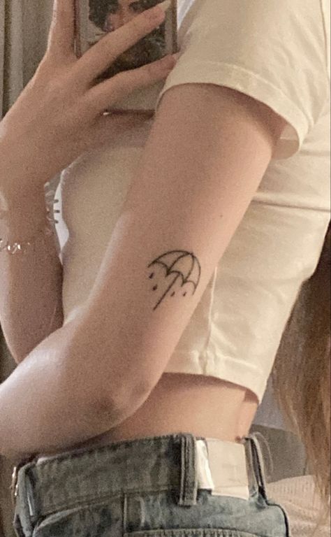 Bmth Umbrella Tattoo, Bmth Sempiternal Tattoo, That’s The Spirit Tattoo Bmth, Thats The Spirit Tattoo, Tattoo Inspo Aesthetic Grunge, The Amity Affliction Tats, Pierce The Veil Tattoos Small, Emo Band Tattoos, Sempiternal Tattoo