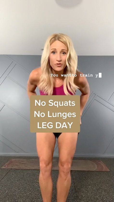 Tracy Steen | No squats or lunges LEG DAY! Not everyone has a pain free time hitting squat or lunges, but in this workout, you can still train your legs… | Instagram Non Squat Leg Workout, Leg Day Without Squats, Leg Workouts Without Squats And Lunges, No Lunge Leg Workout, Leg Workout No Squats, Leg Workout No Squats Or Lunges, No Squat No Lunge Leg Workout, Low Impact Leg Workout At Home, No Weight Leg Workout