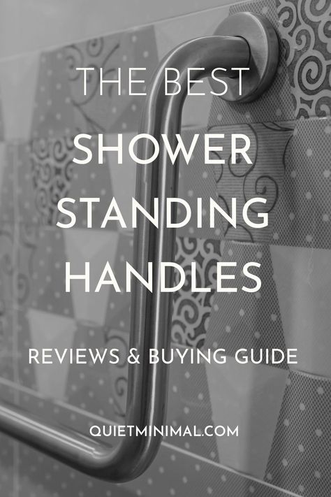 The Best Shower Standing Handle Reviews & Buying Guide Overhead Shower Head, Shower Grab Bar, Bar Image, Grab Bars In Bathroom, Accessible Bathroom, Kitchen And Bath Design, Have A Shower, Minimalist Interior Design, Grab Bars