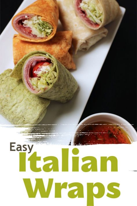 Italian Wraps, Italian Wrap, I Lost 100 Pounds, Healthy Food Menu, Wrap Recipe, Healthy Food Facts, Cheap Healthy Meals, Smoothie Diet Plans, Easy Italian