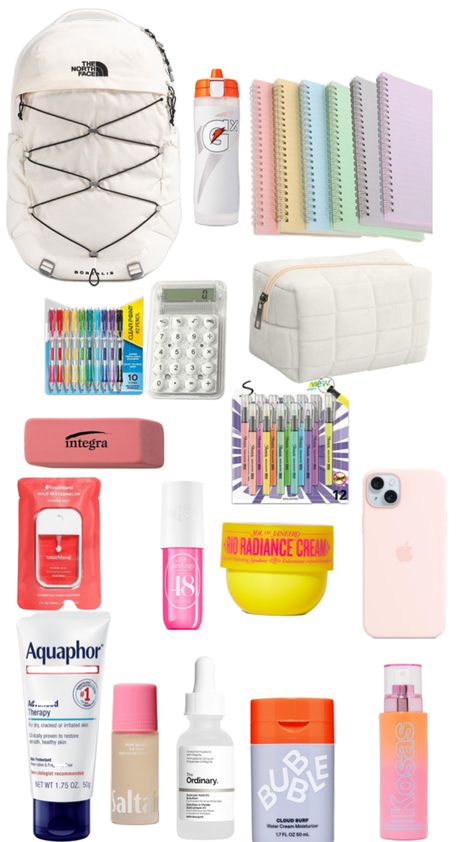 This is preppy Cheap Preppy Stuff, Preppy Things To Do, Girly Christmas Gifts, School Preppy, School Emergency Kit, School Backpack Essentials, Preppy School Supplies, Preppy Essentials, Backpack Ideas