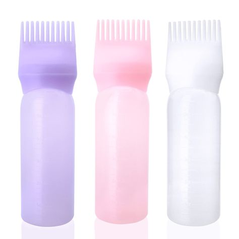 Root Comb Applicator Bottle 6 Ounce Hair Dye Applicator Brush 3 Pack Applicator Bottle for Hair Root Comb Color Applicator Bo Hair Tool Set, Applicator Bottle, Hair Care Tools, Hair Roots, Hair Supplies, Hair Essentials, روتين العناية بالبشرة, Roots Hair, Hair Routines