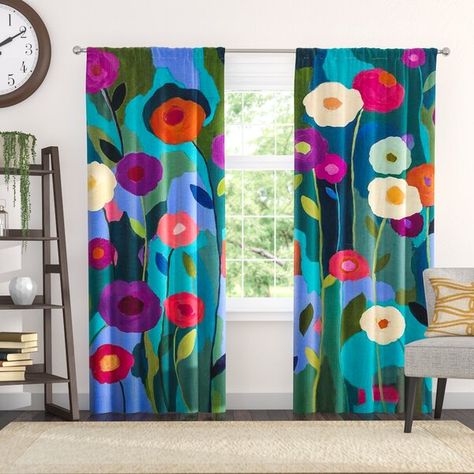 Watercolor Curtains, Tropical Curtains, Sunshine Flowers, Floral Room, Decor Pillows, Darkening Curtains, Good Morning Sunshine, Rod Pocket Curtain Panels, Outdoor Curtains