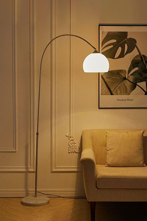 Arch Floor Lamp, Arch Lamp, Contemporary Floor Lamp, Tall Floor Lamps, Flat Decor, Floor Lamp Bedroom, Tall Lamps, Floor Lamps Living Room, Arched Floor Lamp