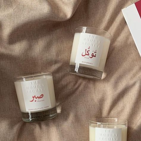 The Modest Archive | Candles on Instagram: "say hello to our new 20cl candles 🤍 bigger candles for those of you wanting more, burn time up to 30 hours! Available now via the website 💌 #ramadan2023  #islamicgiftideas #eidgiftbox #muslimownedbusiness" Islamic Candles, Big Candles, Candle Wrap, Wanting More, Candle Business, Small Candles, Handmade Candles, Soy Wax Candles, Pomegranate