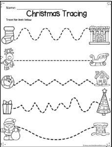 FREE Christmas Worksheets for Preschoolers — Preschool Play and Learn Thanksgiving Activities For Preschoolers, Preschool Christmas Worksheets, Free Printable Christmas Worksheets, Free Printable Thanksgiving, Worksheets For Preschoolers, Preschool Christmas Activities, Thanksgiving Worksheets, Holiday Worksheets, Preschool Tracing