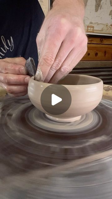 Matthew Kelly on Instagram: "Close one … 1/2lb bowl  . . #save #potterybowl #ceramics #clayart #wheelthrowing #handmade" Throwing A Bowl On The Wheel, How To Throw A Bowl On The Wheel, Ceramics Ideas Pottery Bowls, Pottery Bowl Ideas, Pottery Bowls Handmade, Diy Ceramic Bowl, Pottery Wheel Diy, Yarn Bowls Pottery, Throwing Pottery