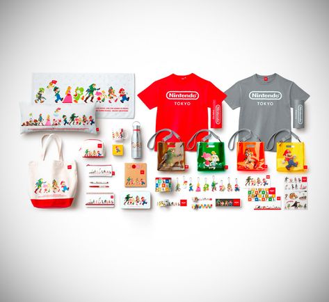 Nintendo TOKYO will be the company's first store in Japan, here's a sneak peek at some of the exclusive merchandise... Pre Opening, Nintendo Store, Latest Games, Store Opening, Novelty Items, Pop Up Store, Creating A Brand, Red And Grey, Tokyo Japan