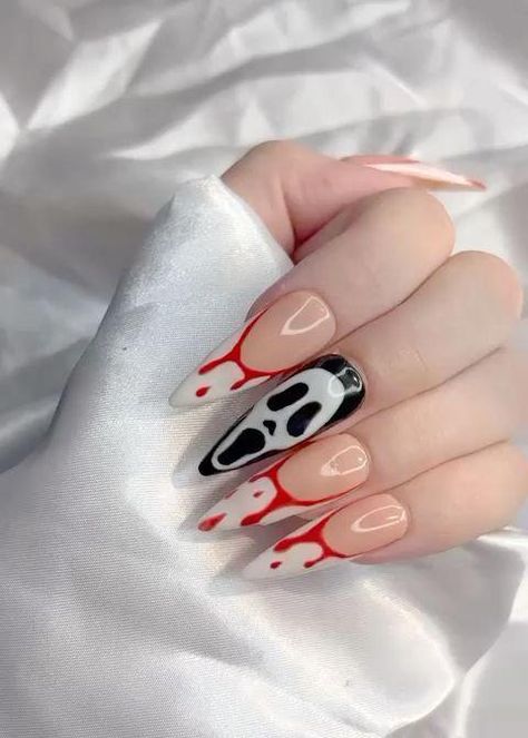 This Acrylic & Press On Nails item by ChampagneWingsStore has 14 favorites from Etsy shoppers. Ships from United Kingdom. Listed on 21 Sep, 2023 Halloween Nails Scream, Trending Nail Colors, Nail Colors And Designs, Nails Spooky, October Nails, Goth Nails, Acrylic Press On Nails, Nails Halloween, Fire Nails