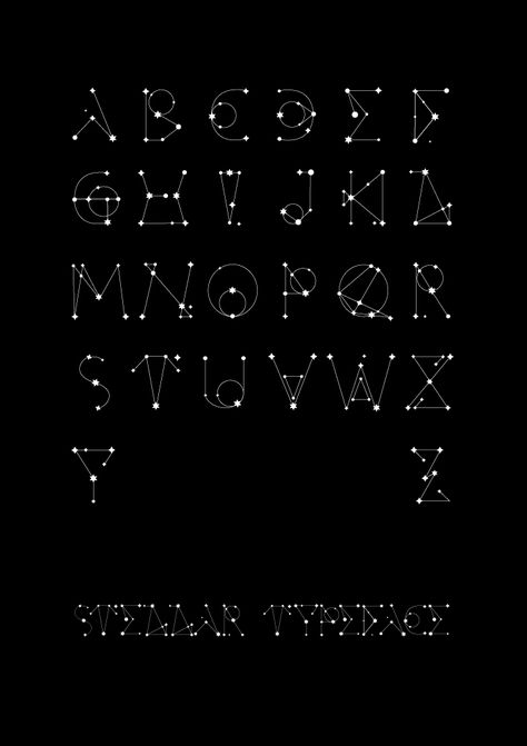 A typeface inspired by the stars and their beautiful constellations. Star Letters Fonts, Star Lettering, Star Letters, Inspiration Typographie, Writing Fonts, Modern Typeface, Typography Alphabet, 타이포그래피 포스터 디자인, Modern Serif