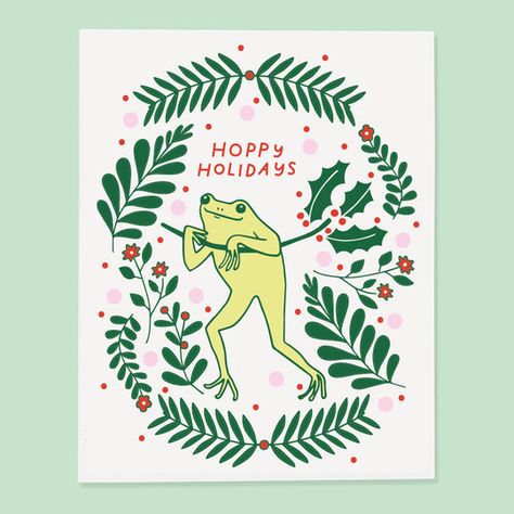 HOLIDAY – The Good Twin Retail Happy Holiday Cards, Stationery Craft, Holiday Greeting Cards, Cute Frogs, Christmas Cards Handmade, Holiday Greetings, Ink Pads, Sticker Book, Xmas Cards