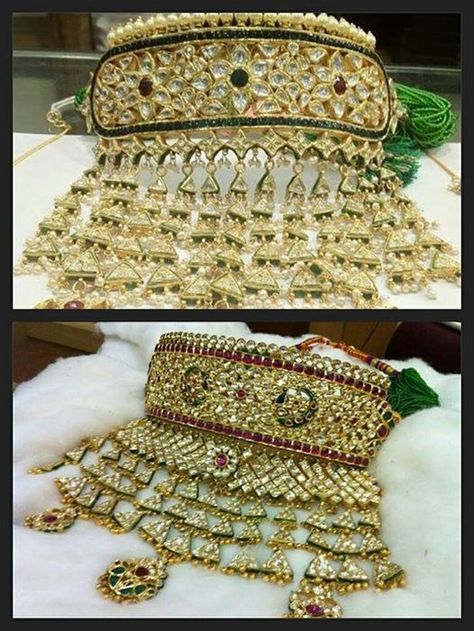 Rajasthani Jewellery, Jaipur Jewelry, Rajputi Jewellery, Indian Wedding Jewelry Sets, Kundan Jewellery Set, Gold Bridal Necklace, Bridal Jewels, Jewellery Design Sketches, Bridal Jewellery Design