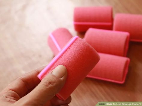 4 Ways to Use Sponge Rollers - wikiHow Clogging Dance, Curling Fine Hair, Sponge Curlers, Hair Rollers Tutorial, Foam Curlers, Sponge Hair Rollers, Foam Rollers Hair, Rollers Hair, Roller Curls