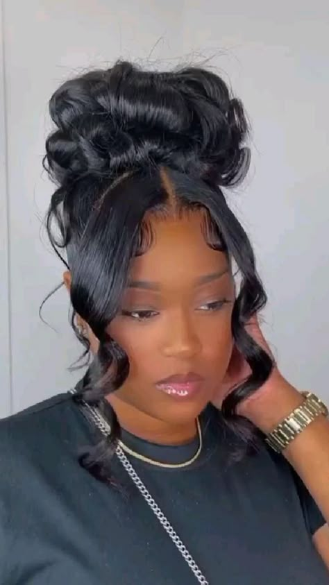 Updo Braid Hairstyles, Black Women Updo Hairstyles, Black Bridesmaids Hairstyles, Black Brides Hairstyles, Bride Hairstyles Updo, Bob Haircut Ideas, Black Hair Updo Hairstyles, Black Wedding Hairstyles, Sleek Ponytail Hairstyles