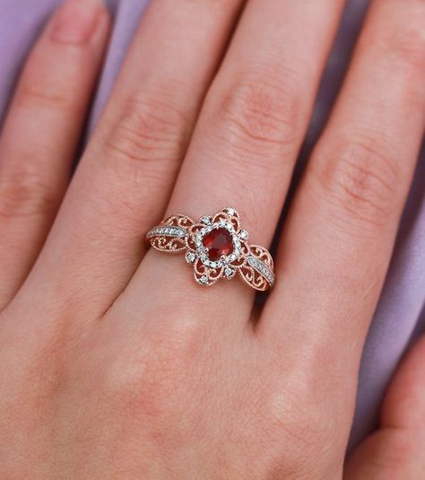 Art Deco Alternative Engagement Ring Vintage 14k Rose Gold | Etsy Alternative Engagement Rings Vintage, Oval Ruby Engagement Ring, Ruby Engagement Ring Vintage, Antique Ruby Ring, Garnet Ring Vintage, Ruby Ring Vintage, Vintage Engagement Rings Art Deco, Antique Engagement Rings Vintage, Alternative Engagement Ring