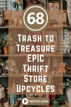 Recycle Furniture Ideas Upcycling, Upcycle Thrift Store Finds Clothing, Junk To Treasure Diy Projects, Goodwill Upcycle Decor, Thrifting Home Decor, Thrifting Crafts, Trash To Treasure Ideas Upcycling Diy, Thrift Store Ideas, Repurposed Items Upcycling